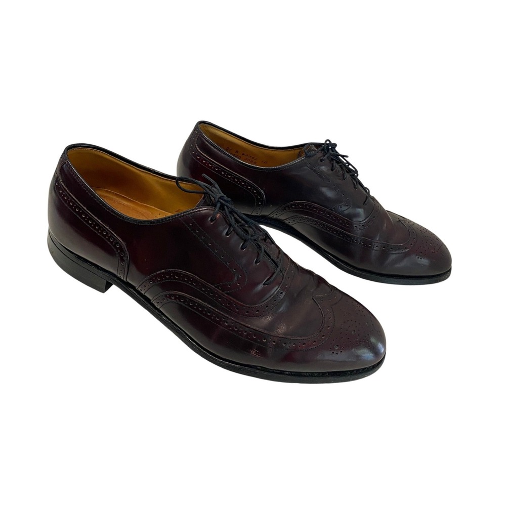 Johnston & Murphy Wingtip Oxford Men 9.5 Burgundy Limited Collection